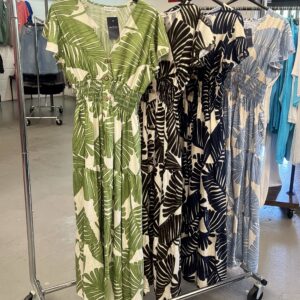 Palm Leaf Print Dress