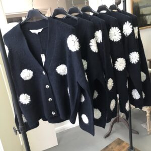 Navy Flower Cardigan