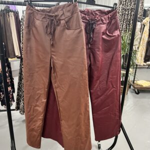 PU Wide Leg Trousers