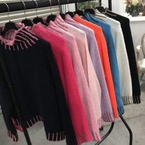 High Neck Contrast Jumper